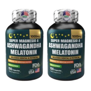 Super Magnesio + Melatonina + Ashwagandha x2 – Rutina de Bienestar 🌙